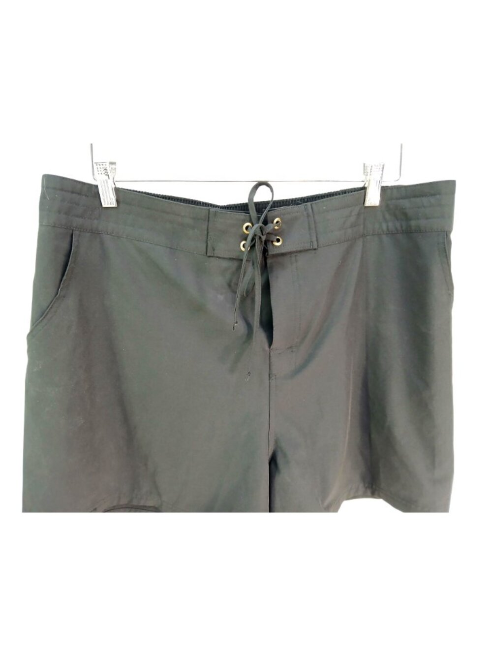 La Blanca Womens Black Swim Board Shorts Size 1X Plus Stretch Pockets Athletic - Picture 2 of 8